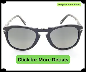 Persol Po 714SM Steve Mcqueen Folding Sunglasses 9571 Black Gray Green 52mm