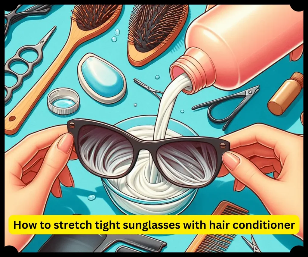 How to stretch tight sunglasses with hair conditioner